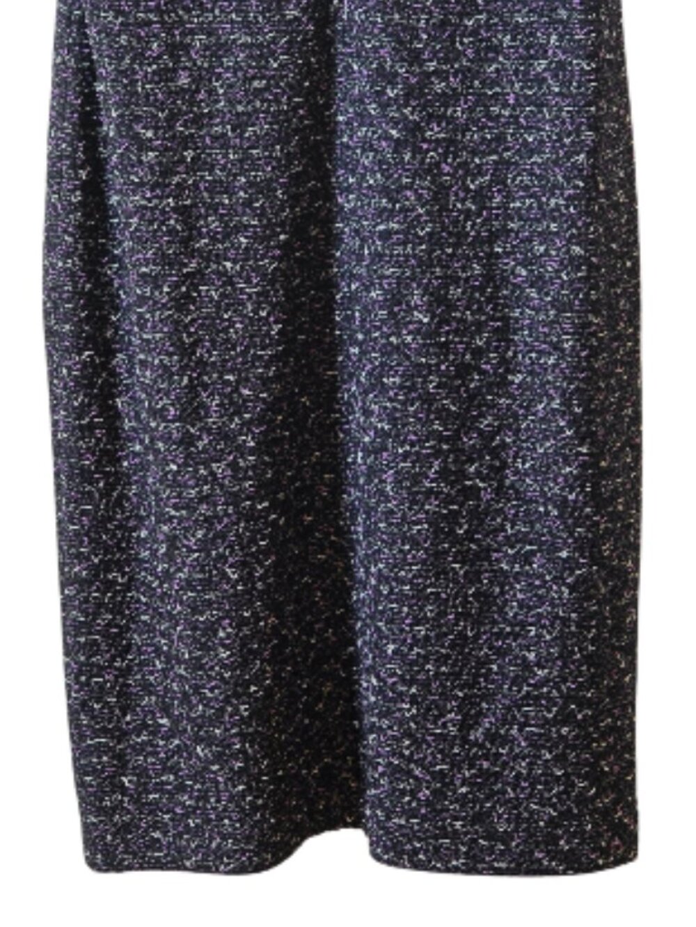 St. John Collection Knit Sheath Dress 14 Black Purple Flecked Wool Blend Sleevel - Picture 6 of 10